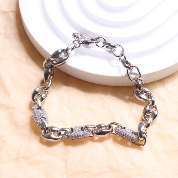 Kendra Scott - Bailey White CZ Pave Chain Bracelet Silver - Picture 2 of 2